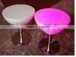 Glowing portable round table for bar