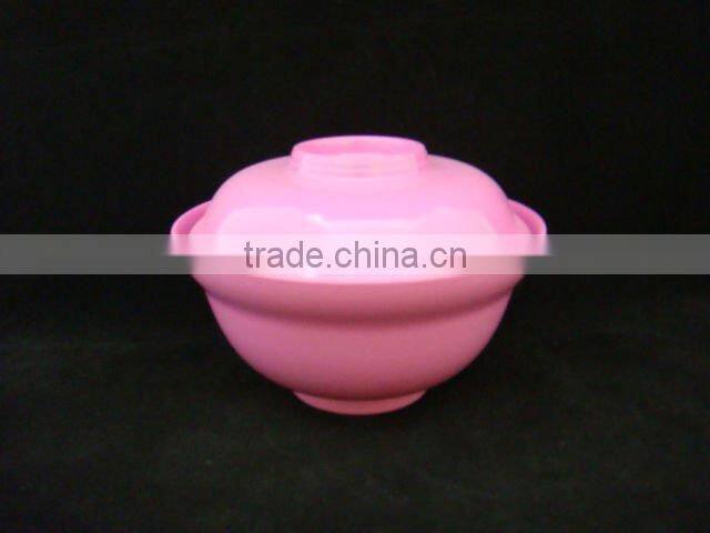 Melamine rice bowl with lid