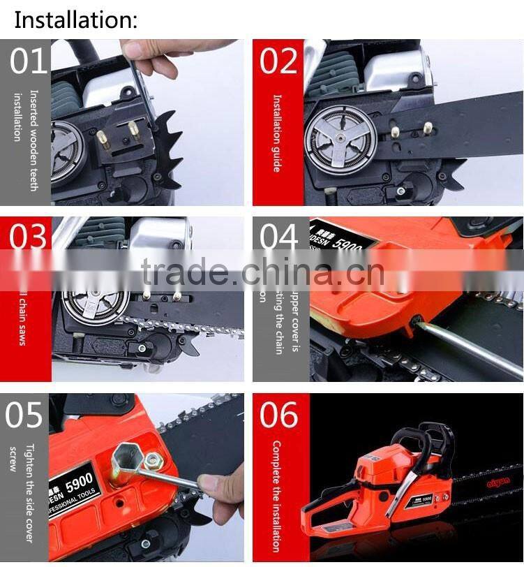 20"Blade 58cc gas chain saw wood cutter gasoline chain saw Heavy Duty electric Chainsaw
