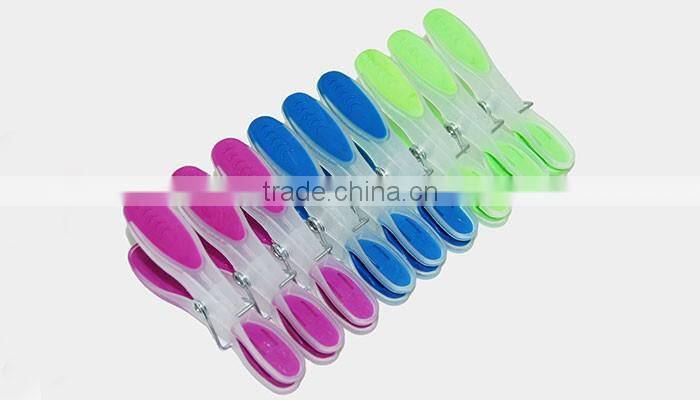 packed into plastic basket multifunctional plastic soft grip clothes peg