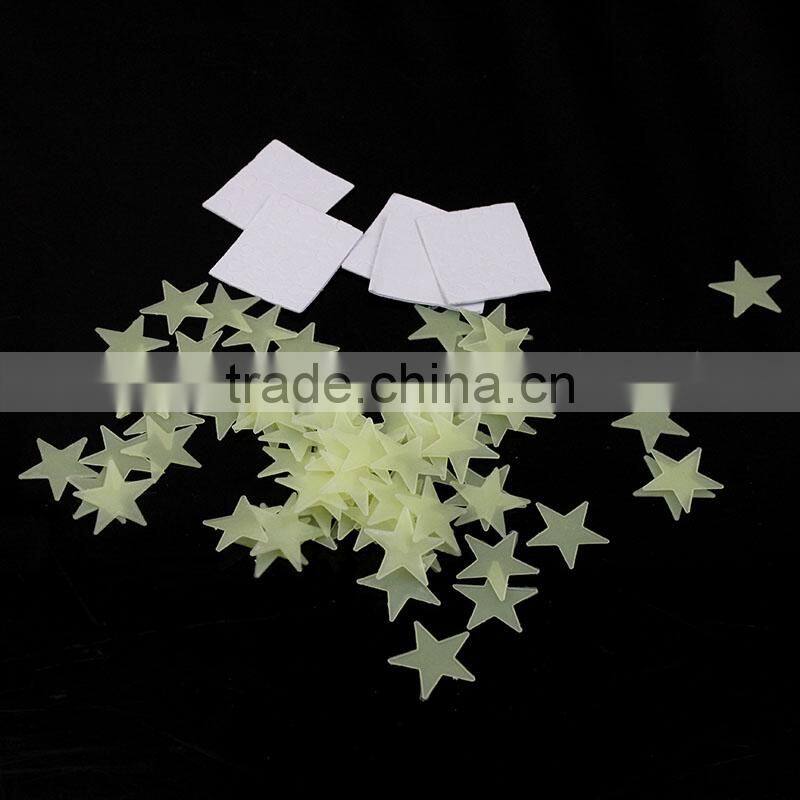 glowing star stickers ,H0T165 glow in the dark cartoon sticker , luminescent stars(stickers)