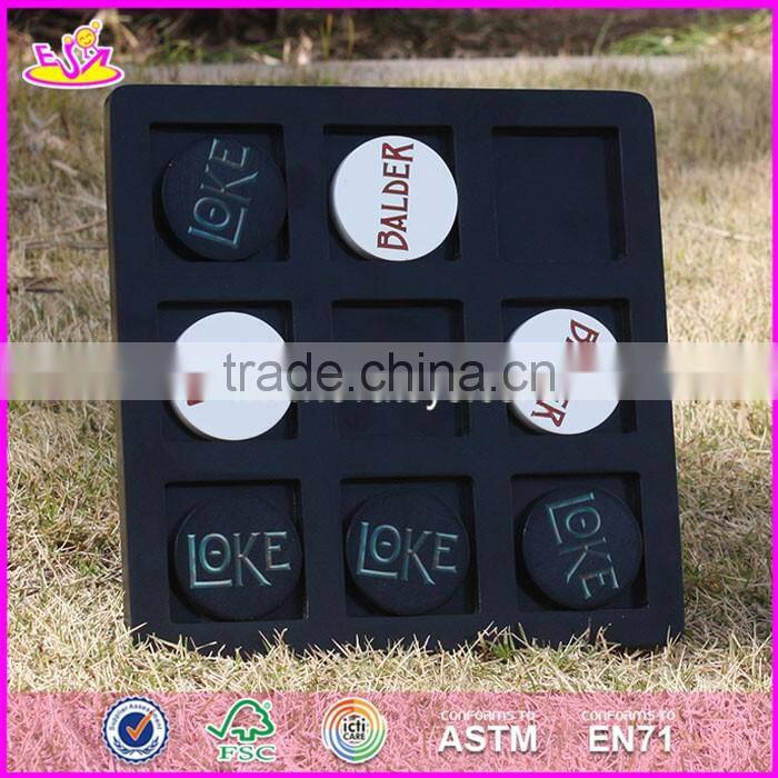 2017 New design funny kids toy wooden tic tac toe game W01B037