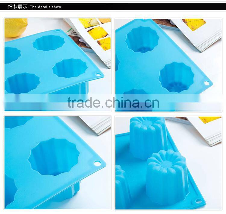 Floral Canneles Silicone Mold Cake Baking Cup Pudding Silicone Cannele Pan