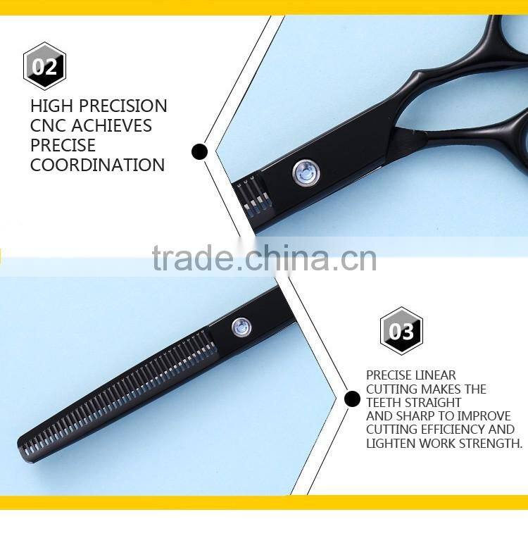 CS-6540VB 6.5inch 40teeth black teflon coated pet thinning dog grooming scissors