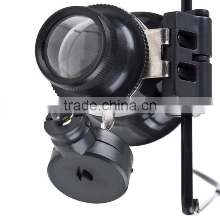 Magnifying Glass Type 20X Watch Repair Magnifier with LED Light