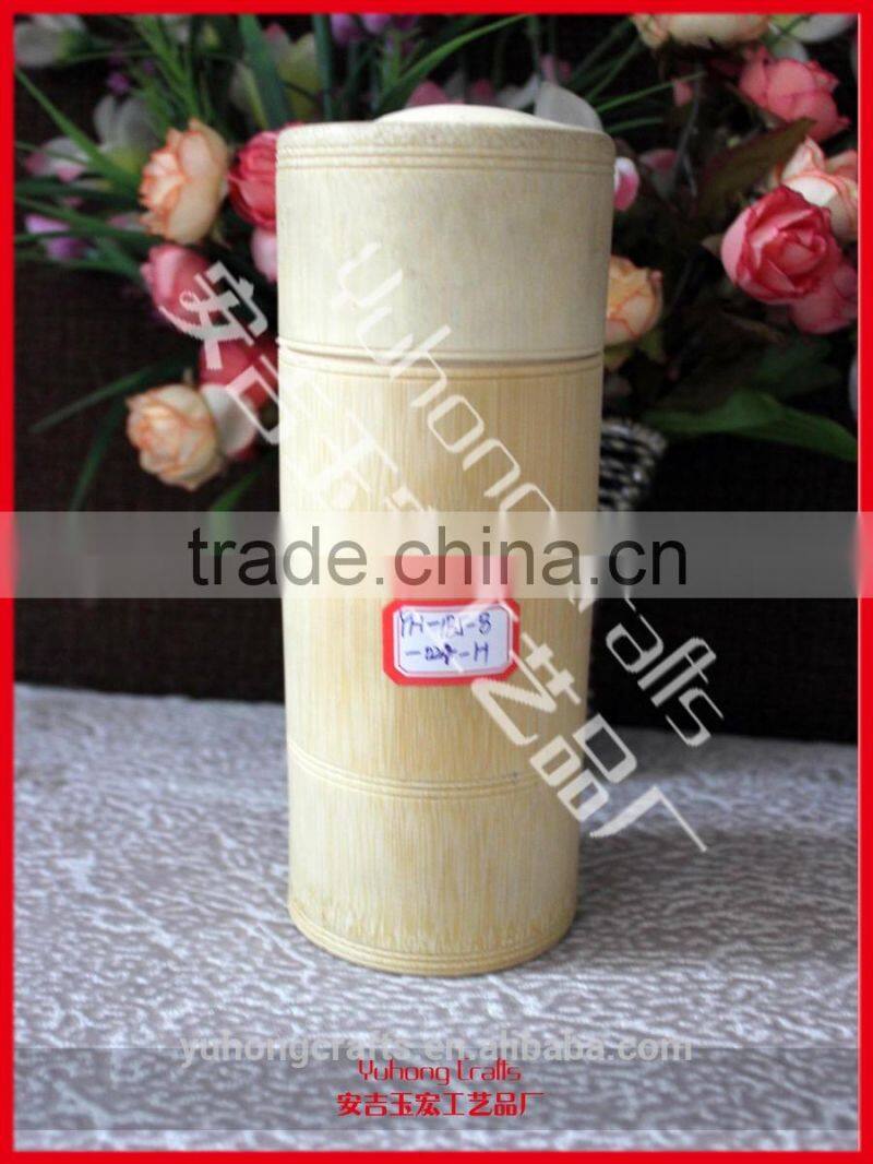 High quality qunatural bamboo cups with a lid for promotion