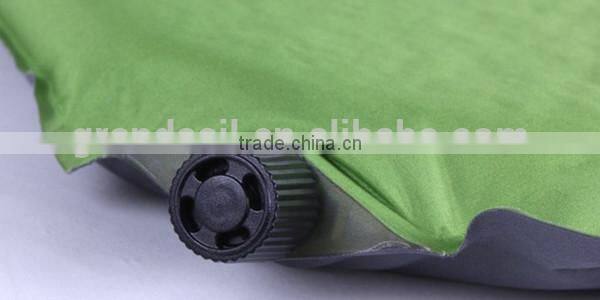 1 person polyster high density memory self inflatable camping mattress