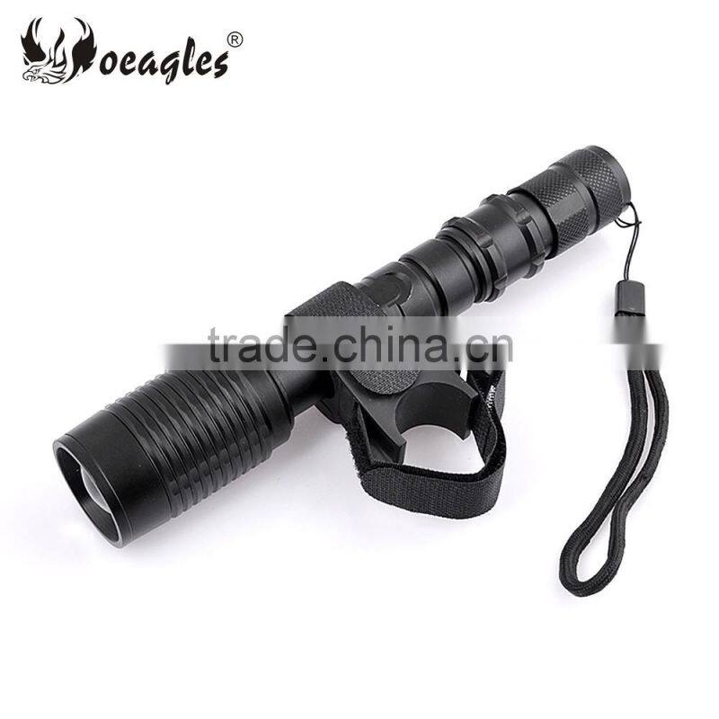 Oeagles XML T6 LED 1800 lumens Zoomable White Light LED Bicycle Flashlight Torch set