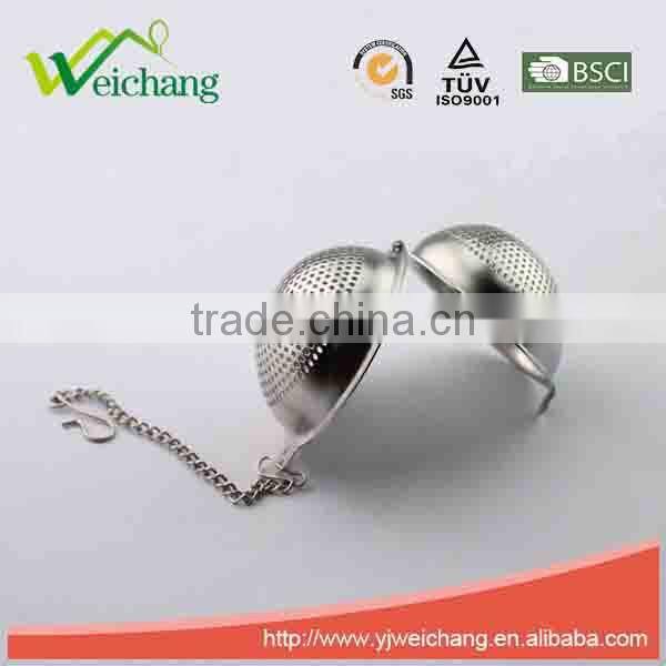 WCYY0006 High quality Hot sale 304 material circular Long chain Tea Ball Tea Infuser Tea Strainer