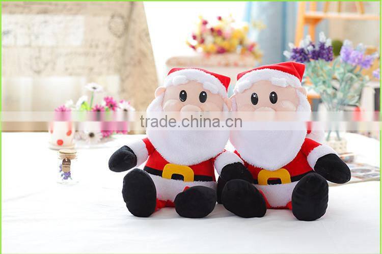 25cm Super Cute Santa Claus Light Up Stuffed Plush Toy As Children's Gifts for Christmas