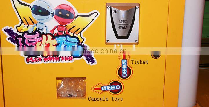 2017 DianFu happy pat coin operated double players children tickets capsule game machine for sale