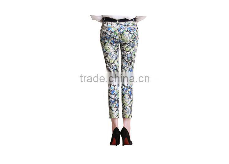 direct factory skinny spandex/cotton printed jean pants for girls