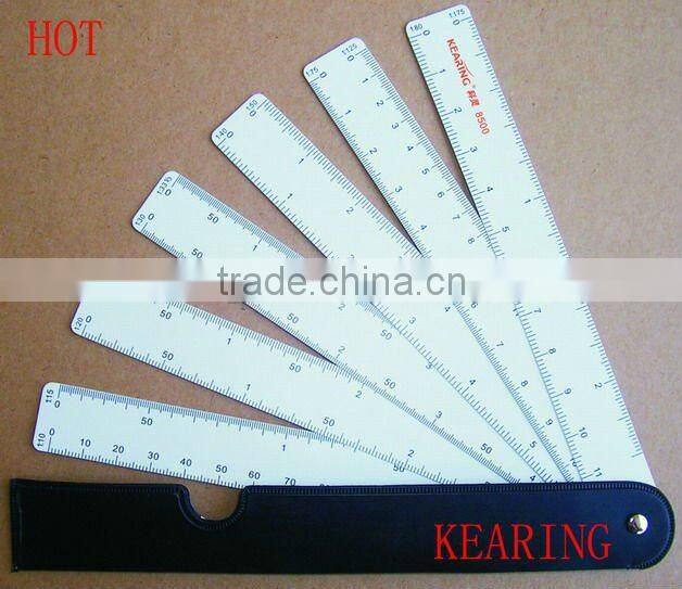 Kearing brand 1/4&1/5 plastic sandwich line scale ruler for fashion design #8502