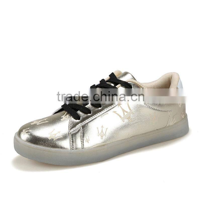 high quality fashion fluorescence casual shoes sample for men, adults fluorescence skateboard shoes casual for male from china