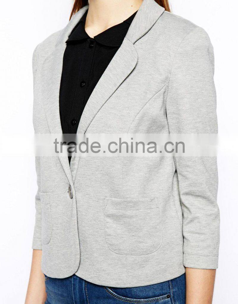 Wholesale newest fashion lady's blazers, half sleeve casual suits for women