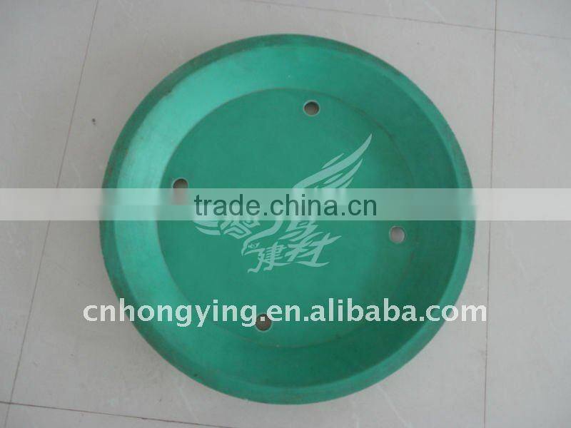 Round plastic composite manhole cover