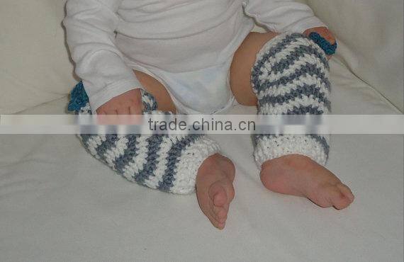 Newborn Toddlers Winter Clothes Floral Pattern Knitted Hats With Leg Warmer Outfits For Baby