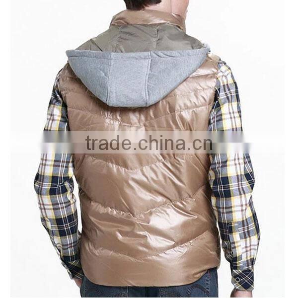2015 Wholesale Man's Spring Thin Short Down Vest