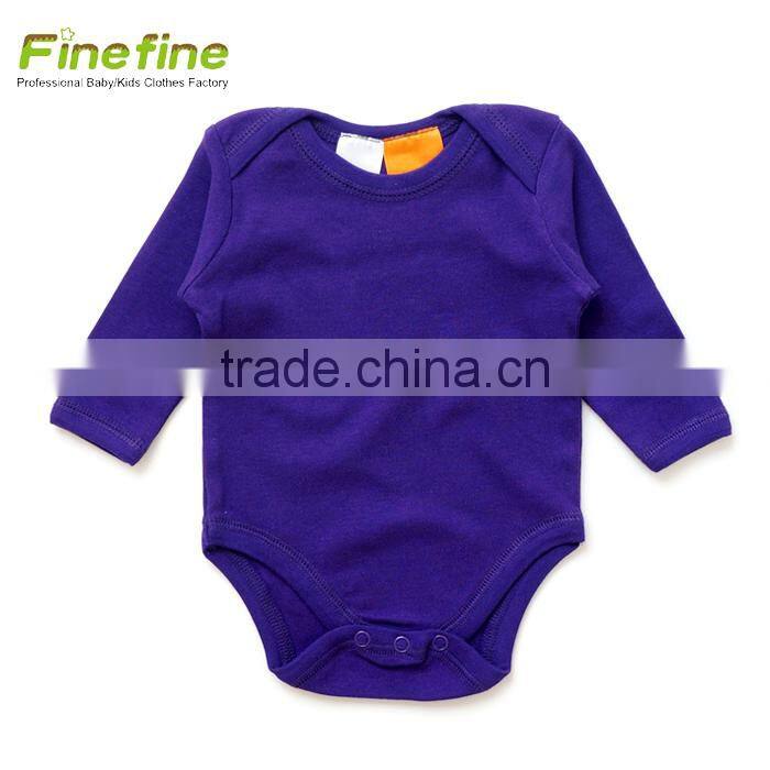 Fall Plain Long Sleeve Baby Clothes Printed White Baby Rompers