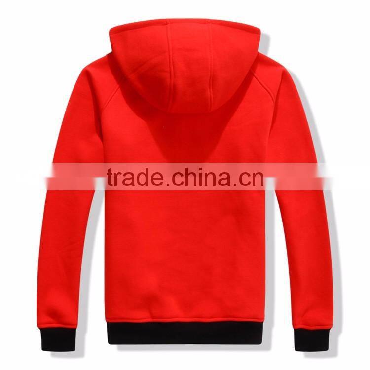 wholesale high quality cotton polyester fleece fashion men plain zipper gym custom hoodies