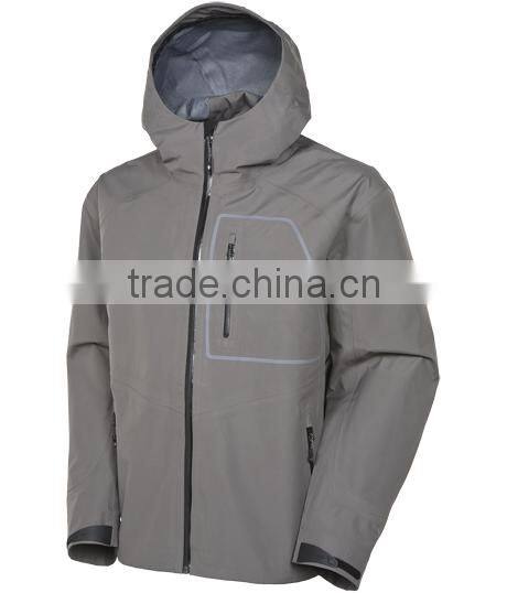 Basic wholesale winter men polyester waterproof softshell jacket with hood