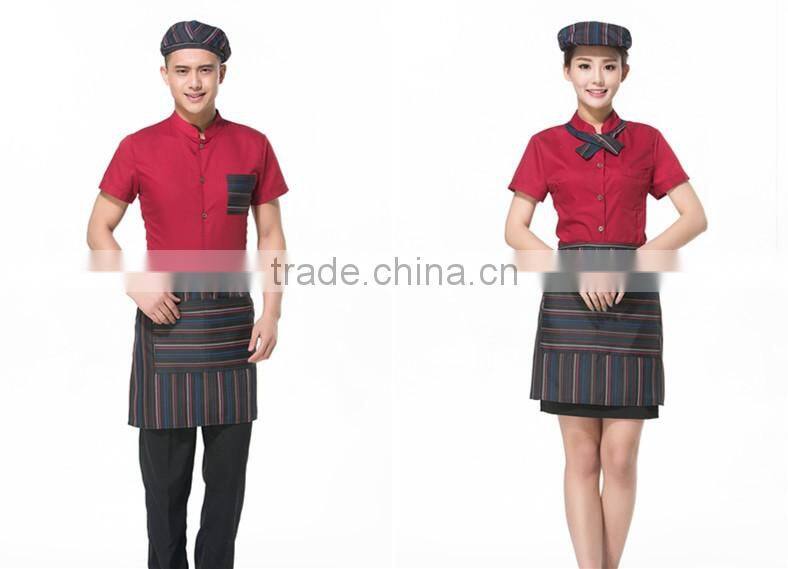 OEM ODM restaurant uniform bar waitress waiter hotel uniform manufacturer