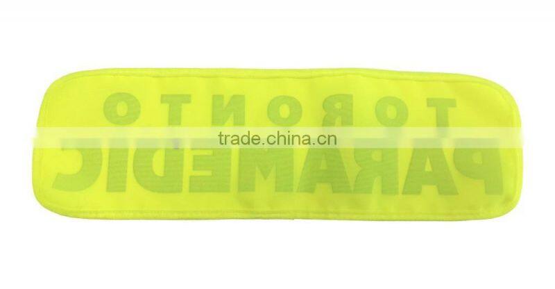 Heat transfer printed reflective logo on patch which used on safety clothing