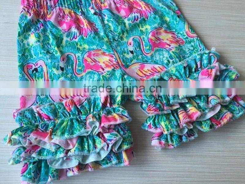 2017 Summer hot sale baby clothing kids patterns ruffle shorts girls icing shorts