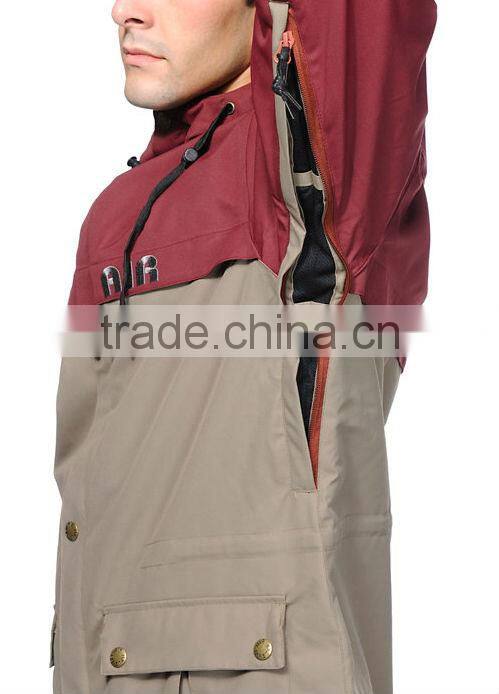 Fashion Style Double Color Stitching Snowboard Jacket Waterproof