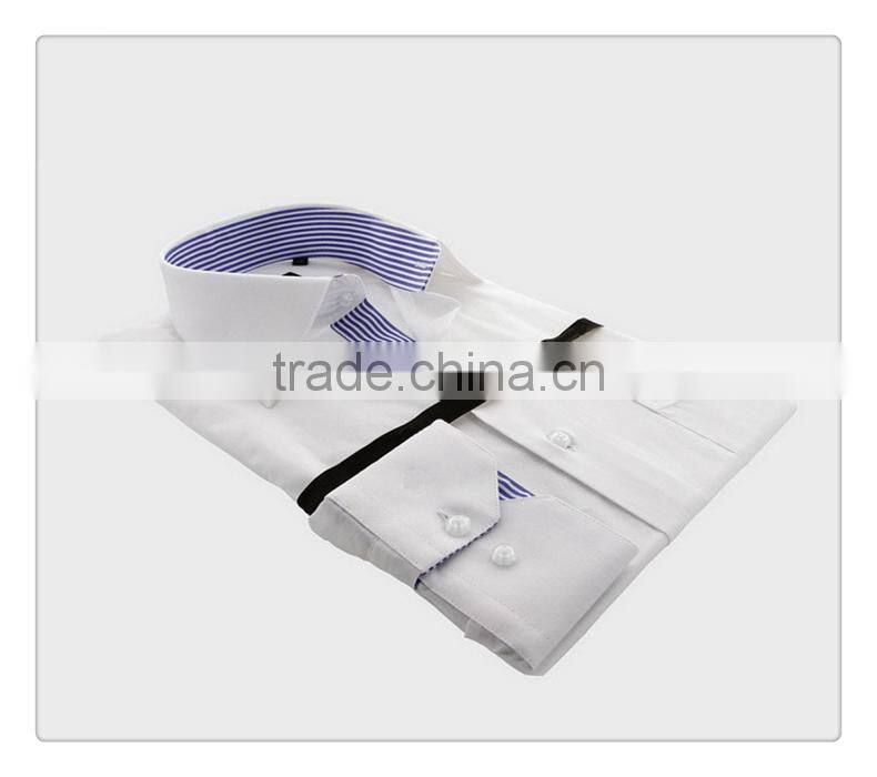 High quality customise white color men office cutaway collar long sleeve dress shirt