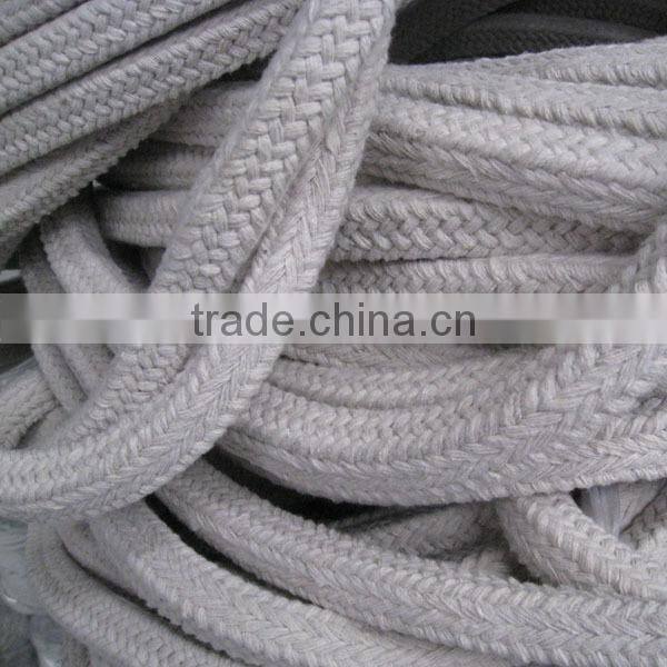 ceramic fiber square braided rope with fiberglass filament reinforced