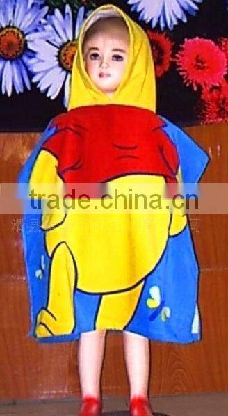 100% cotton children hooded towel