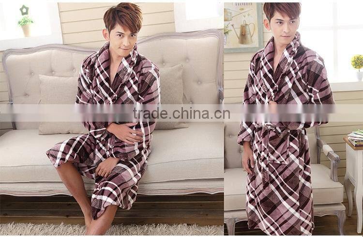 grid warm and sofft bathrobe