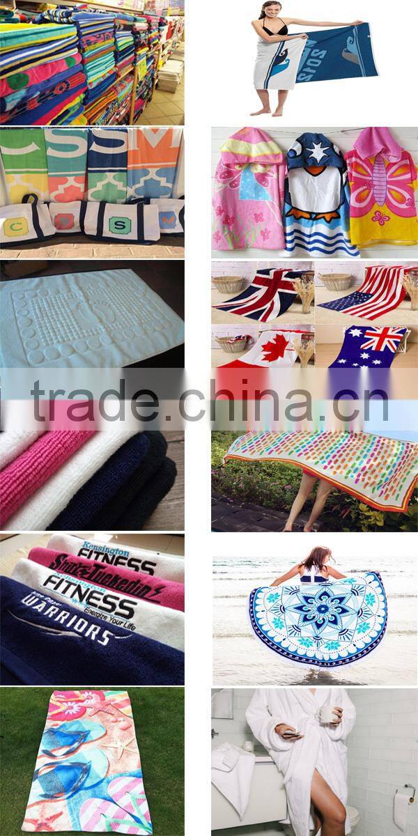 Baby Hooded Cotton Velour Custom Design Beach Towels&Children Absorbency Terry Bathrobes