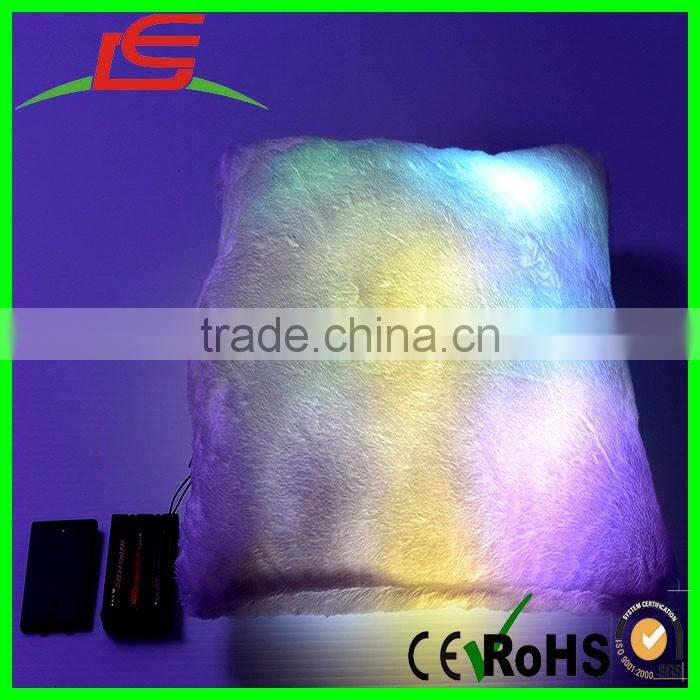 Decorative Shaped Illuminated Square Glow LED Light up Couch Pillow