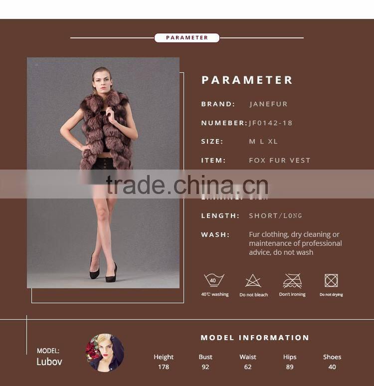 High quality lady fur coat genuine fur real girl fur vest
