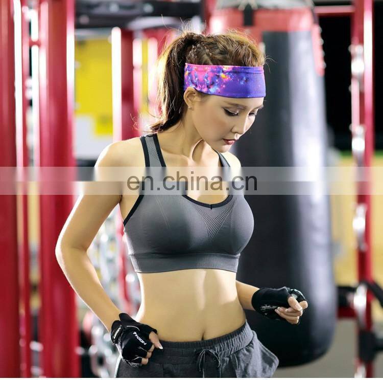 Fast Delivery In Stock Women Underwear Plain Blue Cotton Women's Sports Bra