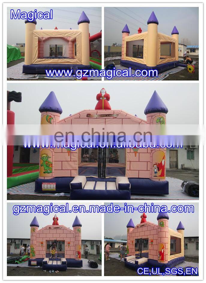 kids jumping enchanted castle inflatable bounce house