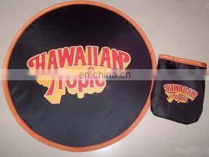 Wholesale Supplier Nylon Foldable Hand Fans 190T Flying Frisbee