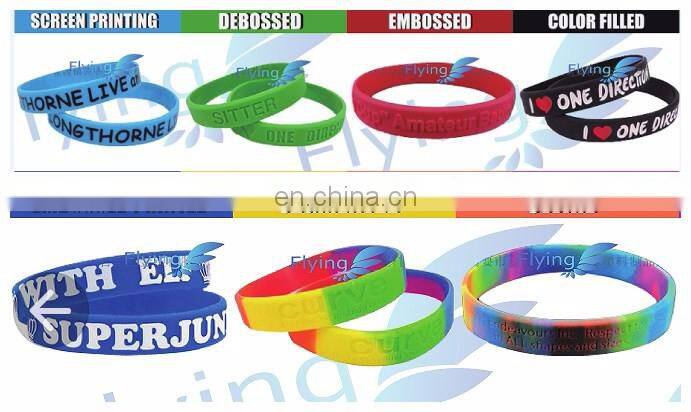 Glow in dark silicone wristbands Cool Green Light Blue Light Special Glow in Dard