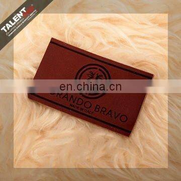 custom embossed jeans genuine leather tag with brand name logo