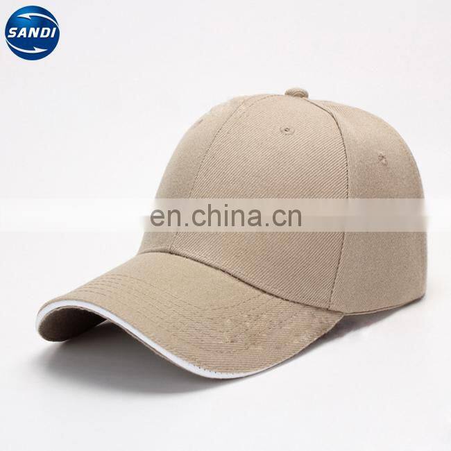 Promotional custom 6 panel golf sports cap