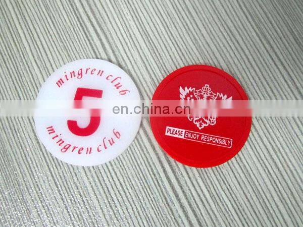 Promotionals custom design blank plastic token coin
