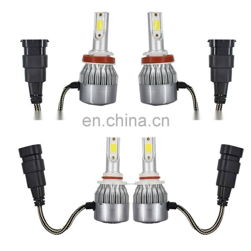 LED Headlight H11 9005 2120W 318000LM 6000K Low Beam Combo Kit For Chevrolet Hyundai Toyota