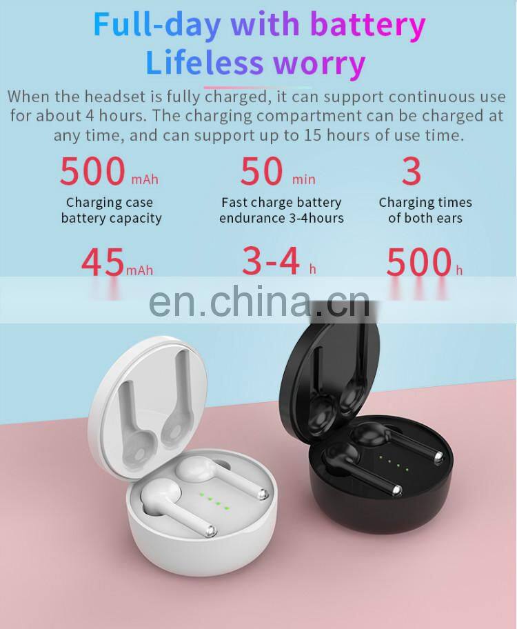 True Wireless Earbuds, BT V5.0 Headphones in-Ear TWS Earphones Auto-Pair Wireless Headphones with stereo sound