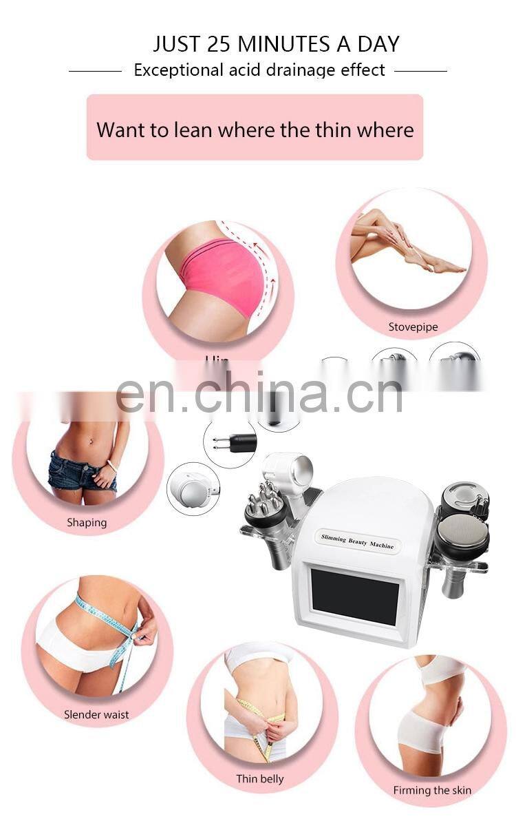 Top selling 6in1 RF Vacuum Cavitation System Machine Portable Fat reduction body shaper Ultrasonic Cavitation slimming machine