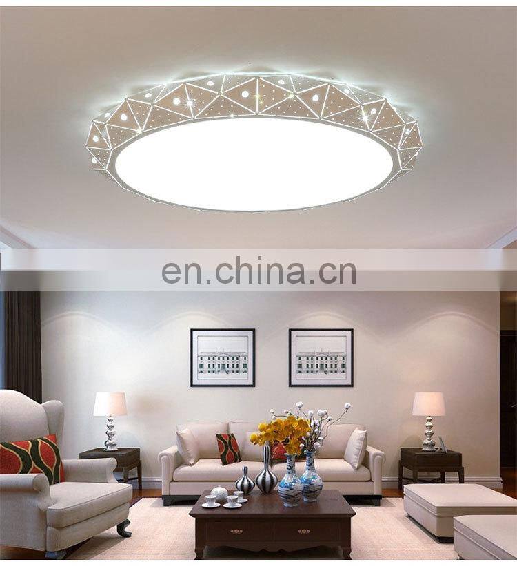 Modern Simple Round LED Living Room Ceiling Light Creative Acrylic Bedroom Lighting