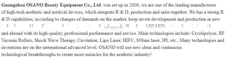 OSANO SHAPE CE approved professional vacuum cellulite radio frequency skin tightening machine