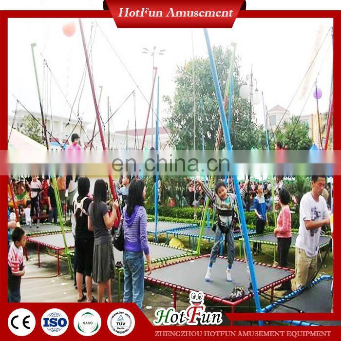 kids outdoor playground amusement park thrilling jump bungee trampoline for sale