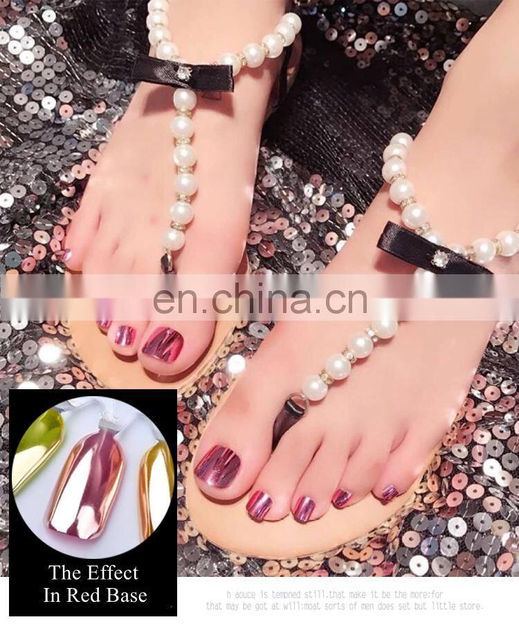 2018 New All Matched nail art glitter aurora Silver mirror chrome effect nail pigment powder coating